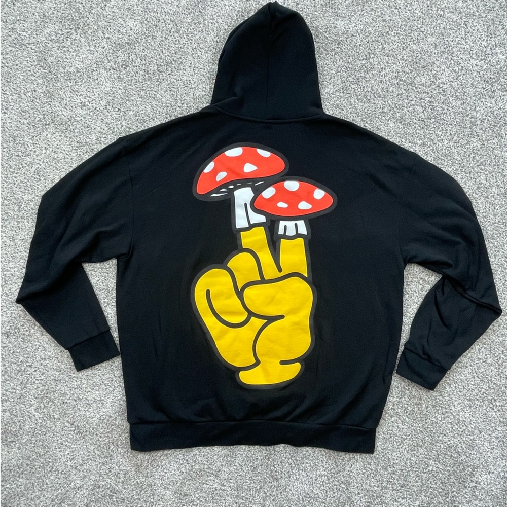 Peace Patch Road Trip mushroom shrooms excellent condition hoodie 2XL